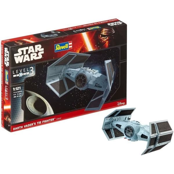 Star Wars modellsats - REVELL - Darth Vader's Tie Fighter - 21 delar - 7,1 cm