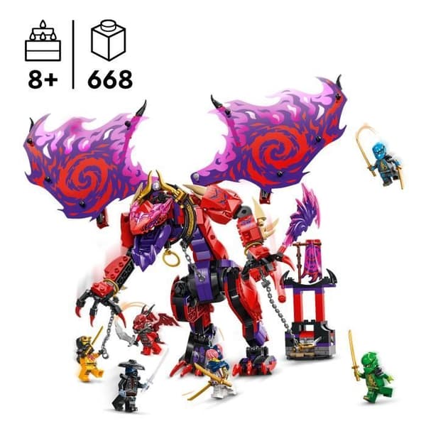 LEGO NINJAGO 71832 Croc-de-tonnerre: kaosdraken - Byggset från 8 år