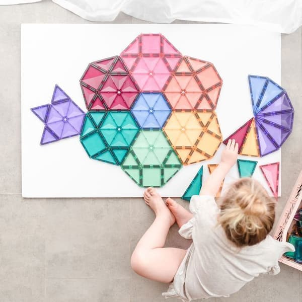 CONNETIX Byggplattor Magnetiska Pastell Mega Paket, 202 Delar