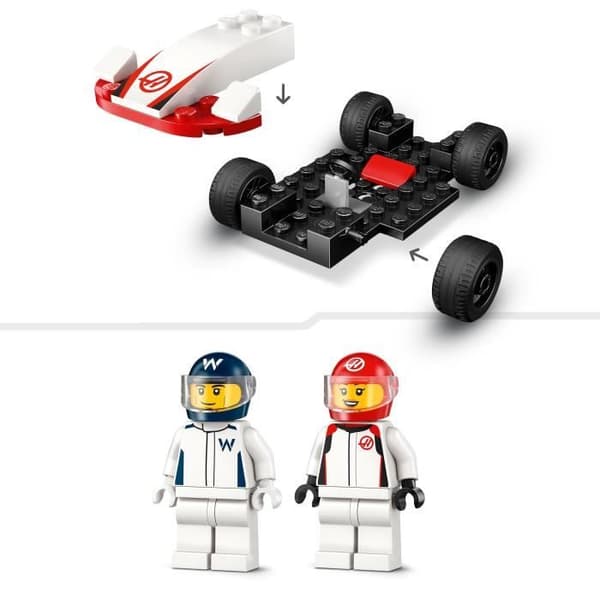 LEGO City 60464 Williams Racing och Haas F1 F1 racingbilar - Leksak för åldrarna 4 och uppåt