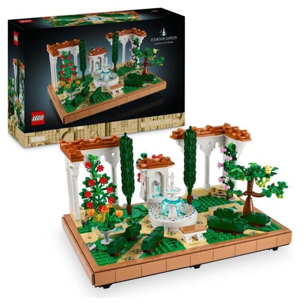 LEGO Icons 10359 Den andalusiska trädgårdspresenten för vuxna som älskar trädgårdsarbete och resor
