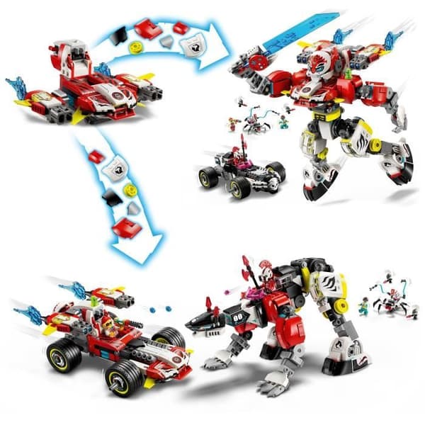 LEGO DREAMZzz 71497 Cooper's Tiger Robot och Zero's Racer - 3-i-1 byggleksak