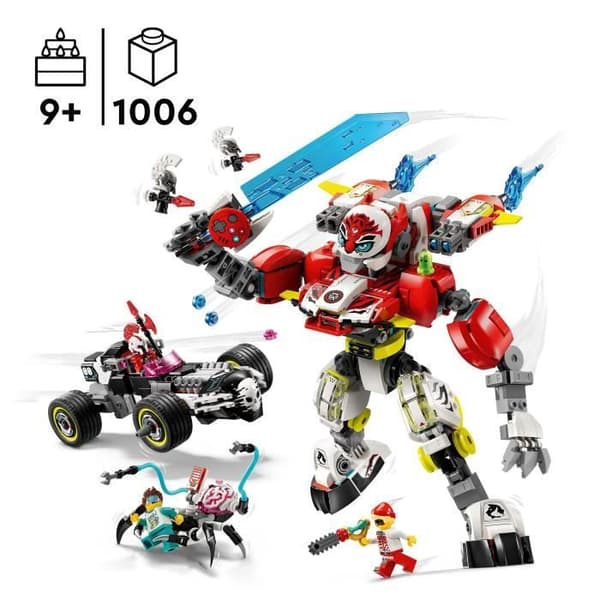 LEGO DREAMZzz 71497 Cooper's Tiger Robot och Zero's Racer - 3-i-1 byggleksak