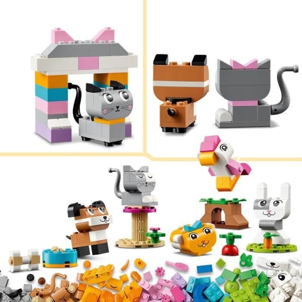 LEGO® 11034 klassiska kreativa husdjur, djurleksak, hund, katt, kanin, hamster och fågelmodell