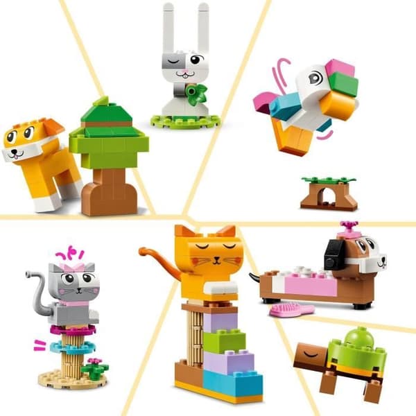 LEGO® 11034 klassiska kreativa husdjur, djurleksak, hund, katt, kanin, hamster och fågelmodell