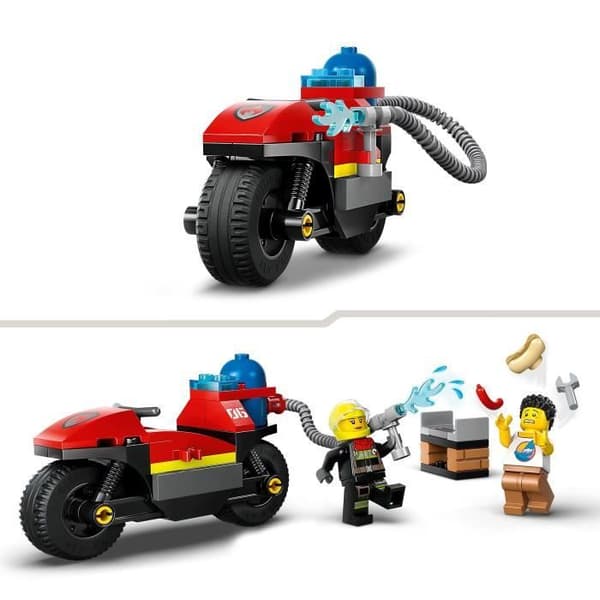 LEGO® 60410 City Firefighter Rapid Response Motorcykel, leksaksfordon med 2 minifigurer inkl. Brandman