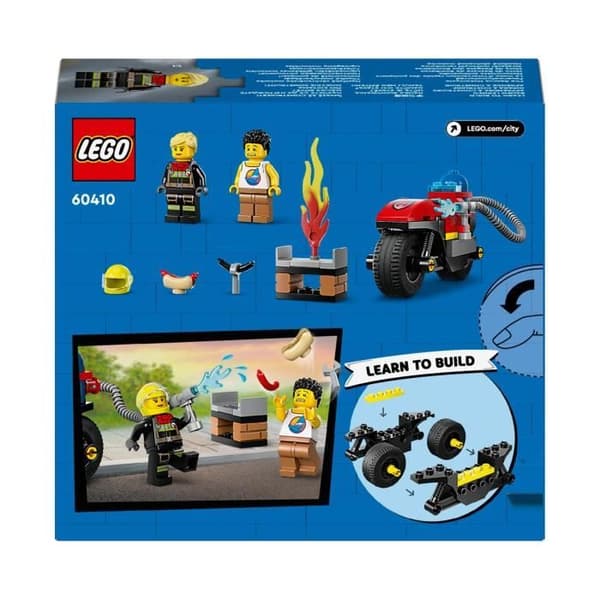 LEGO® 60410 City Firefighter Rapid Response Motorcykel, leksaksfordon med 2 minifigurer inkl. Brandman