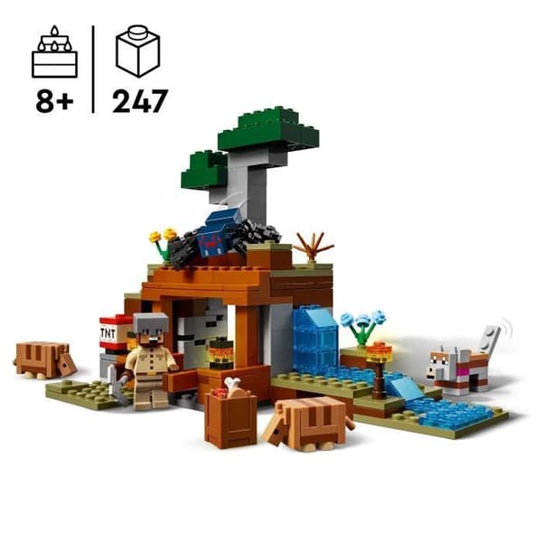 LEGO Minecraft 21269 Armadillo Mine Expedition - Byggsats för pojkar