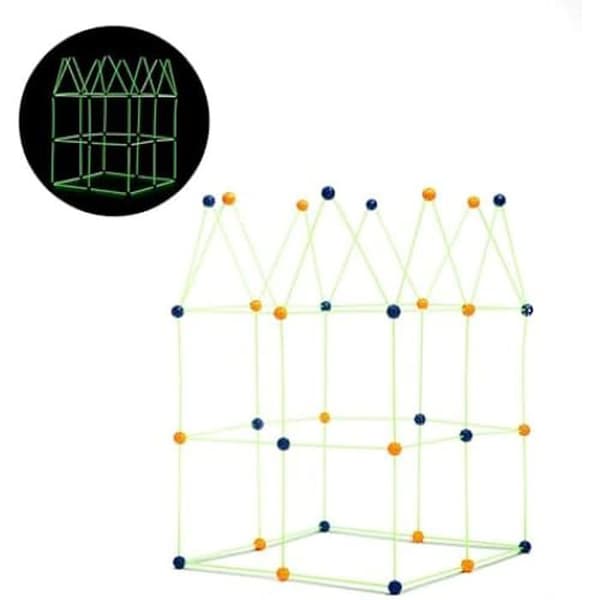 InnovaGoods® Robust Construction Kit 85 delar, Byggleksaker för barn, Glow in the Dark-leksak, Stimulerar