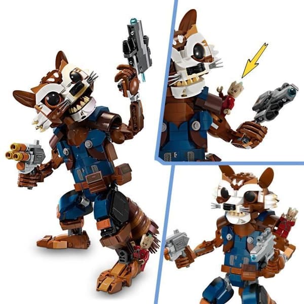 LEGO® 76282 Marvel Rocket and Baby Groot, barnleksak, Guardians of the Galaxy Movie, Superhero Minifigure