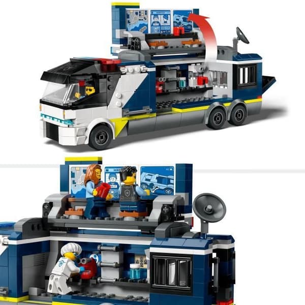 LEGO® 60418 City Det mobila kriminaltekniska laboratoriet, fyrleksak, present till barn från 7 år och uppåt, och minifigurer