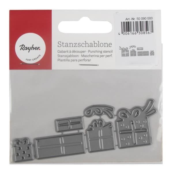 Skärmallssats: Presenter, 0,9x2cm-2,1x2,9cm, flikpåse 6st