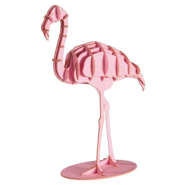 Fridolin - 3D-modell i papper Flamingo