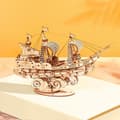 Miniatyrbild 2 av 4: 3D Mekaniskt träpussel - Rolife - Segelfartyg - 118 bitar - Från 8 år - Barn