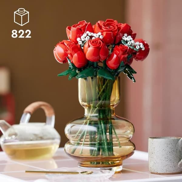 LEGO® 10328 Ikoner Buketten rosor, konstgjorda blommor att dekorera, Alla hjärtans dag-present för vuxna
