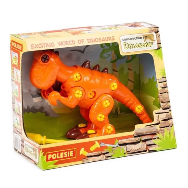 Leksak - POLESIE - Tyrannosaurus - 40 element - Klara färger - Material av hög kvalitet