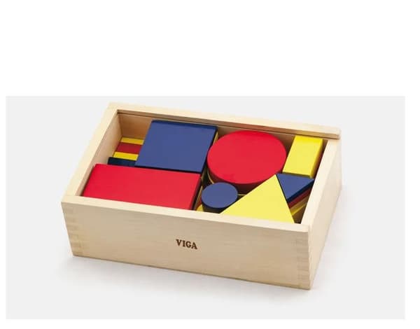 Utbildningsspel - VIGA - Logikblock - 48 bitar - Olika färger - Logisk utveckling