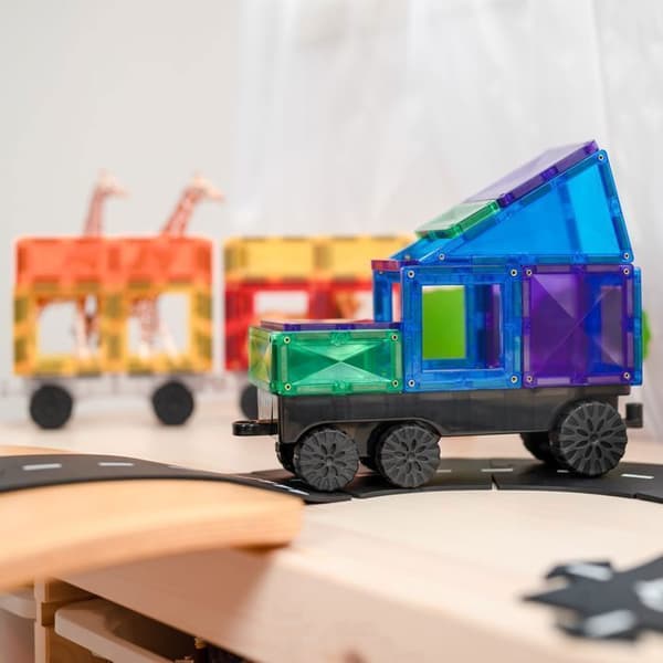 CONNETIX Byggsatser Magnetiska Plattor Regnbåge Transportpack, 50 Bitar