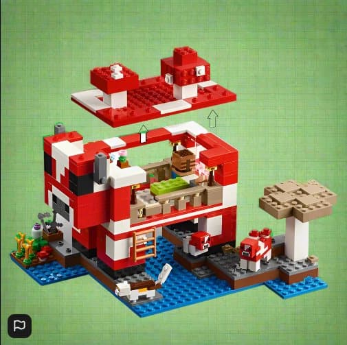 Minecraft LEGO  21270 The Mooshroom House Set