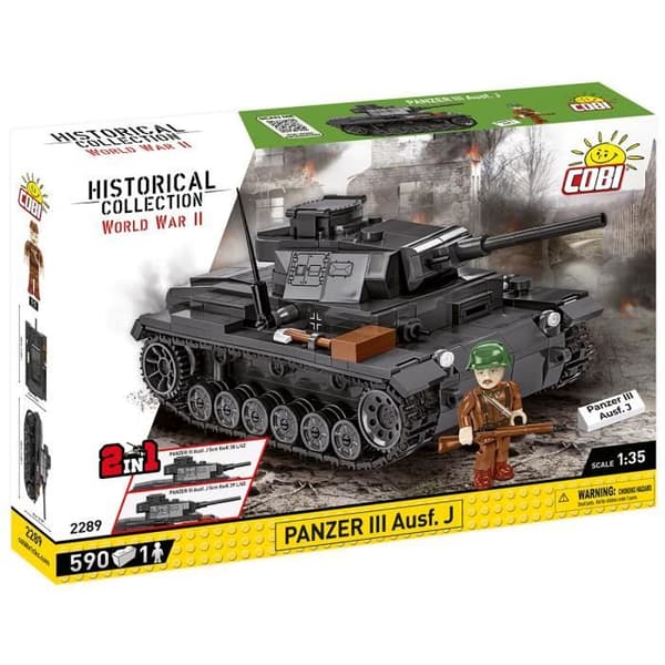 Modell - COBI - 2289 - PANZER III AUSF. J - 500 delar - Plast - Att montera själv