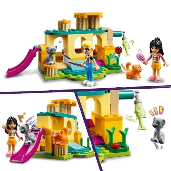 LEGO® 42612 Friends kattäventyr i parken, leksaker med djur och figurer, inklusive Olly, Liann och 2 kattfigurer