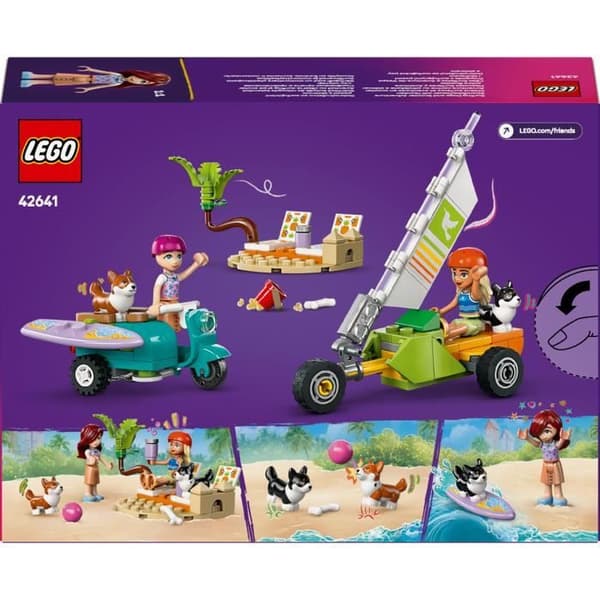 LEGO Friends 42641 Surfing Dogs and Scooter Adventures - Interaktiv leksak med Corgis