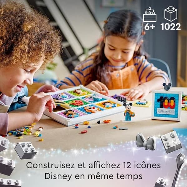 LEGO® Disney 43221 100 år av Disney-ikoner, Musse Pigg Väggkonstskapande för barn