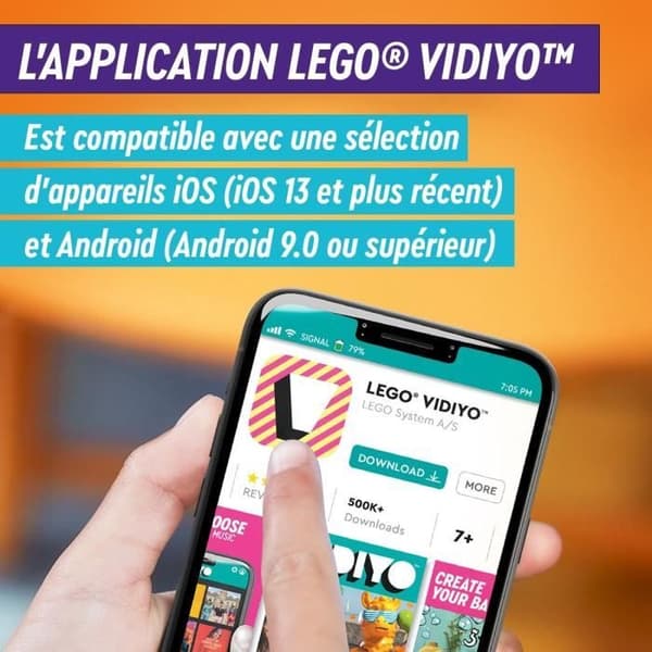 LEGO® 43107 VIDIYO™ Hiphop Robot BeatBox Music Video Clip Creator, Musical Toy, Augmented Reality Set App med