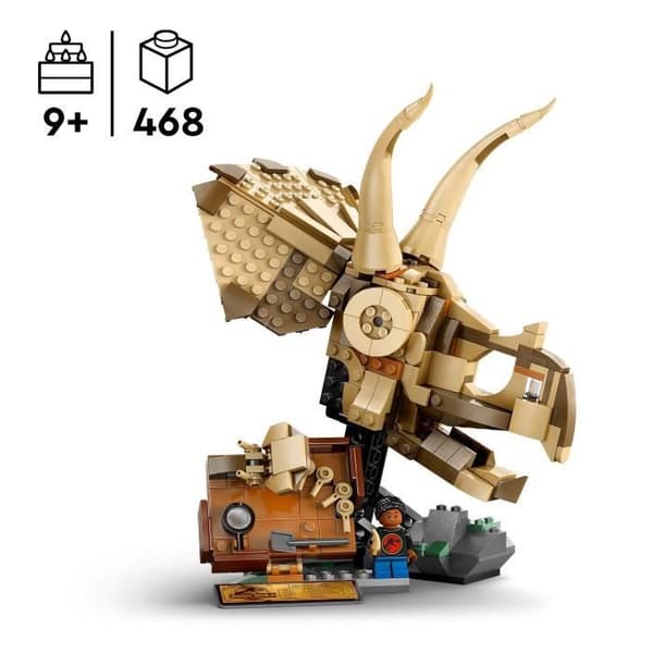 LEGO Jurassic World 76969 Dinosaur Fossils: Triceratops Skull - Spel 9 år gammal