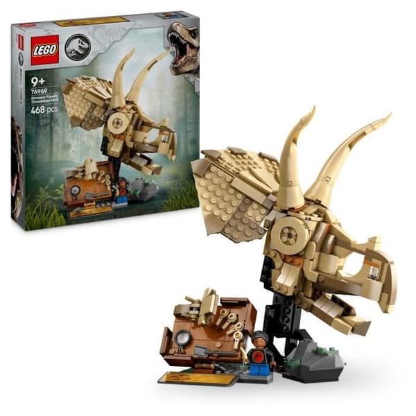 LEGO Jurassic World 76969 Dinosaur Fossils: Triceratops Skull - Spel 9 år gammal