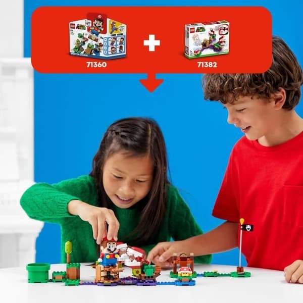 LEGO® Super Mario™ 71382 Expansionssetet Piranha Plant Challenge, som ska kombineras med LEGO® Super Mario™ Starter Pack