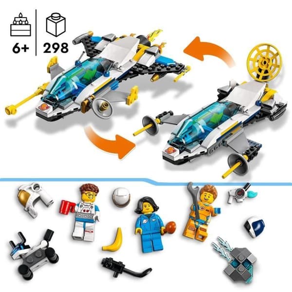 LEGO® City 60354 Mars rymdutforskningsuppdrag, interaktiv byggleksak