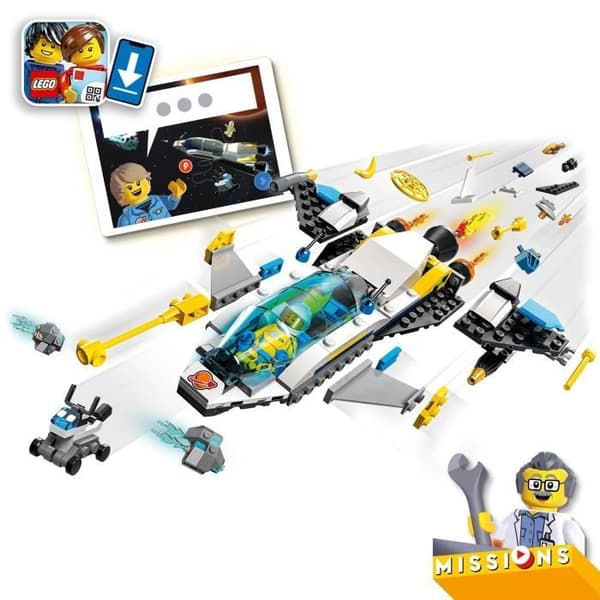 LEGO® City 60354 Mars rymdutforskningsuppdrag, interaktiv byggleksak