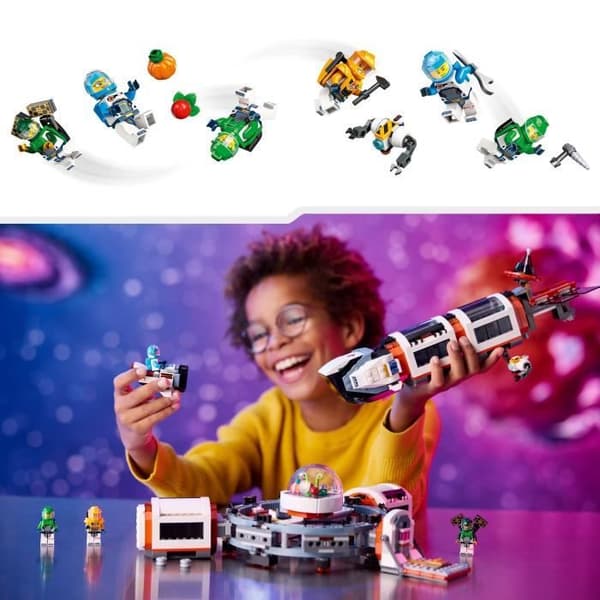 LEGO® 60433 City Modular Space Station, leksak med skyttel, rymdutforskning, med 6 minifigurer