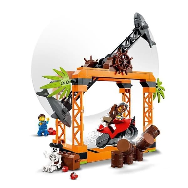 LEGO® 60342 City Stuntz Stuntutmaningen: Shark Attack, Motorcykel Stunt Äventyrsleksak för åldrarna 5 och uppåt, presentidé