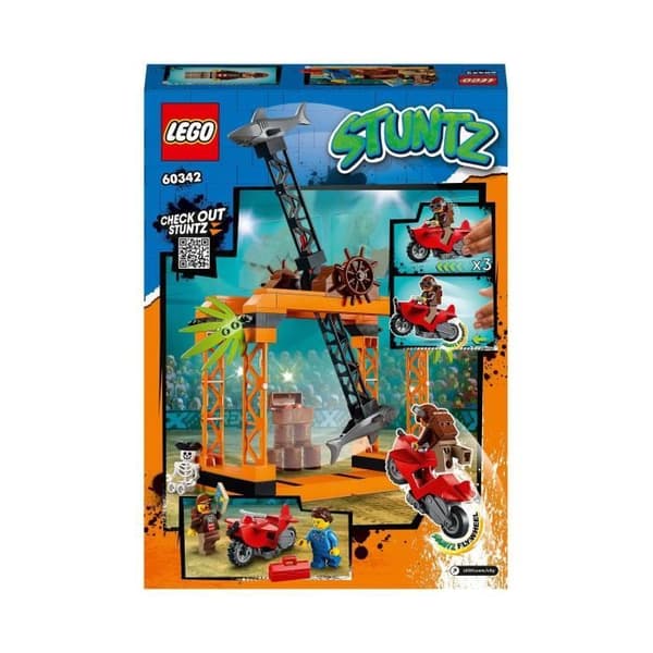LEGO® 60342 City Stuntz Stuntutmaningen: Shark Attack, Motorcykel Stunt Äventyrsleksak för åldrarna 5 och uppåt, presentidé