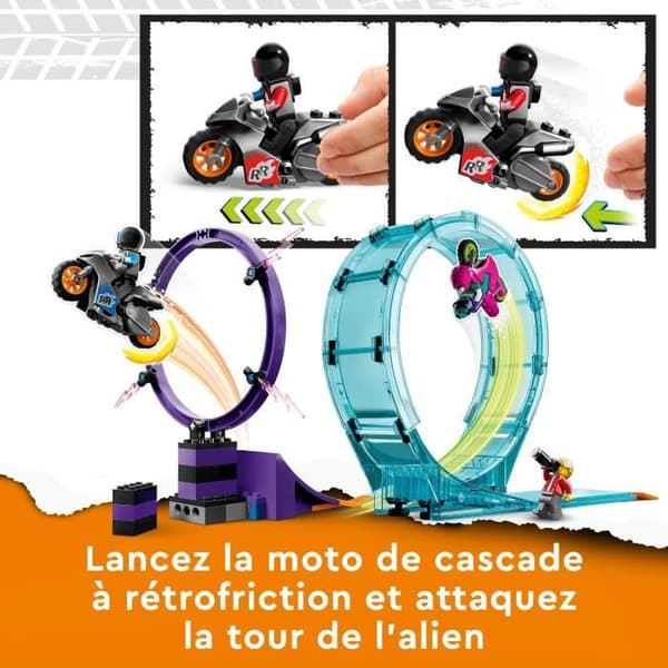 LEGO® City Stuntz 60361 The Ultimate Biker Stunt Challenge, leksakscyklar för 1 eller 2 spelare