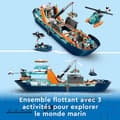 Miniatyrbild 4 av 6: LEGO® City 60368 Arctic Exploration Ship, stor flytande båtleksak, barngåva