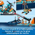 Miniatyrbild 5 av 6: LEGO® City 60368 Arctic Exploration Ship, stor flytande båtleksak, barngåva