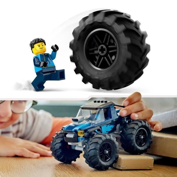 LEGO® 60402 City Den blå monstertrucken, terränglastbilsleksak och förarminifigur, barnpresent