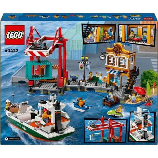 LEGO® City 60422 Hamnen och handelsfartyget, byggleksak för 8 år och uppåt