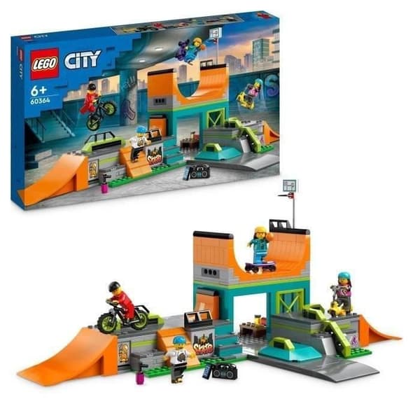 LEGO® City 60364 Urban Skatepark Stuntleksak med BMX-cykel, skateboard och rullskridskor