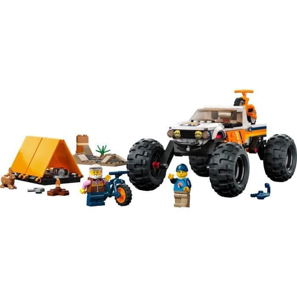 LEGO® City 60387 4x4 terrängäventyr, monstertruckleksak, campingspel