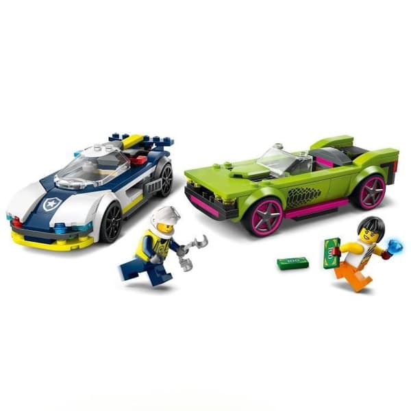 LEGO® 60415 City Jakten mellan polisbilen och superbilen, leksak med minifigurer, present till barn
