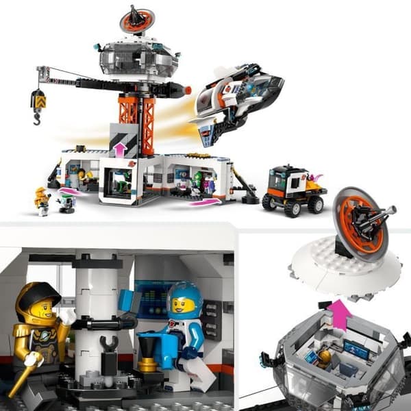 LEGO® 60434 City rymdstation och raketuppskjutningsbas, rymdleksak, med robot och 6 minifigurer