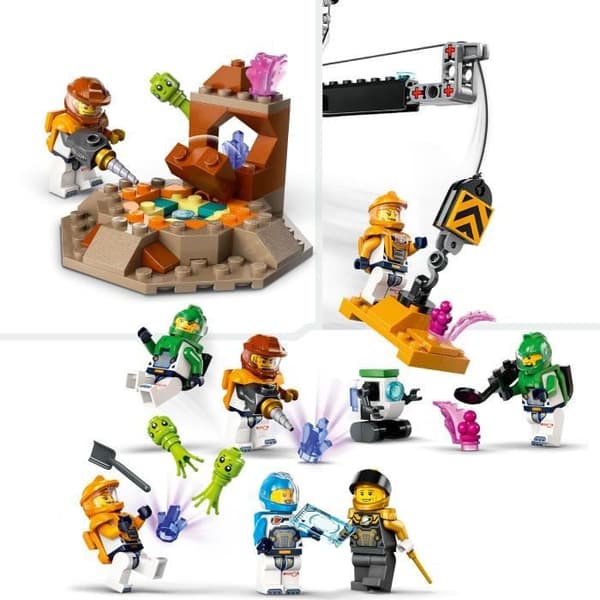LEGO® 60434 City rymdstation och raketuppskjutningsbas, rymdleksak, med robot och 6 minifigurer