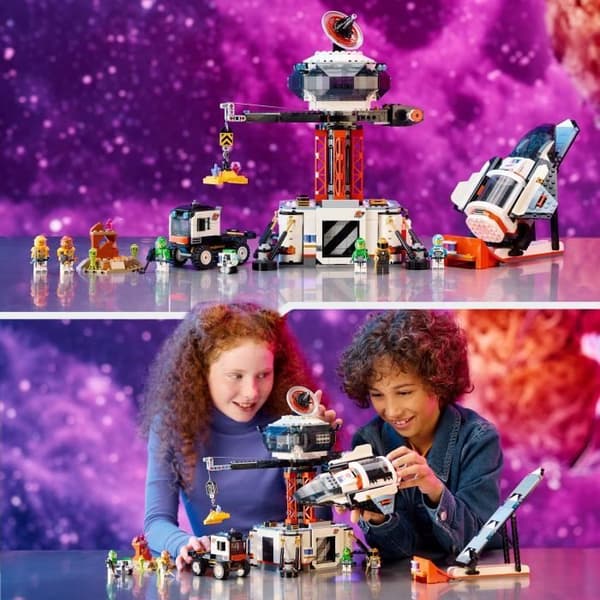 LEGO® 60434 City rymdstation och raketuppskjutningsbas, rymdleksak, med robot och 6 minifigurer
