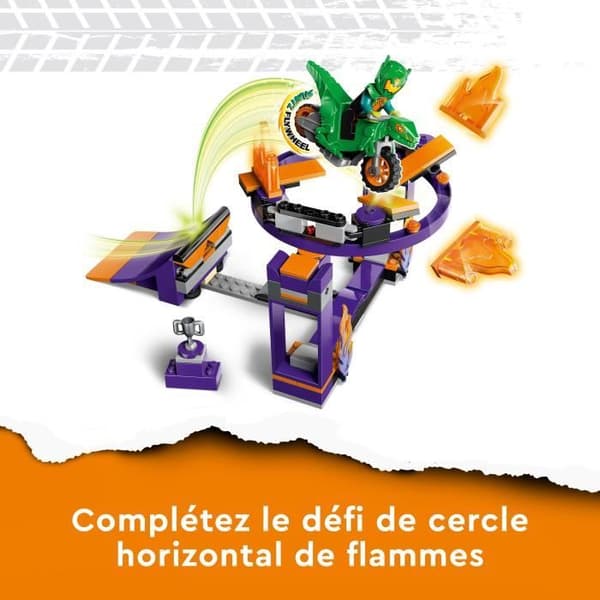 LEGO® City Stuntz 60359 Stuntutmaning: Springbräda, 2-i-1 leksak med dinosauriemotorcykel