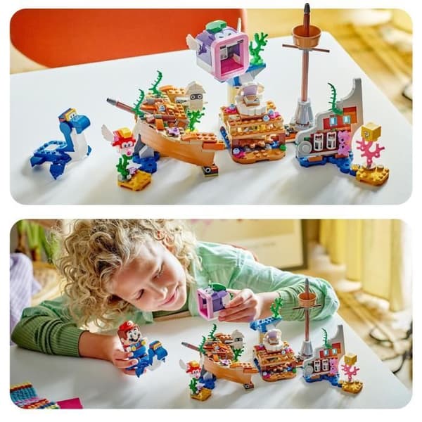 LEGO® 71432 Super Mario Sunken Wreck Adventure Expansion Set med Dorrie, leksak med Cheep Cheep minifigurer