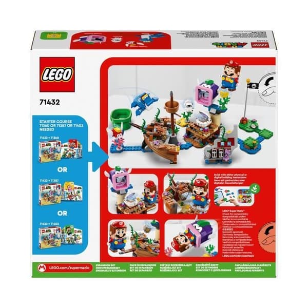 LEGO® 71432 Super Mario Sunken Wreck Adventure Expansion Set med Dorrie, leksak med Cheep Cheep minifigurer